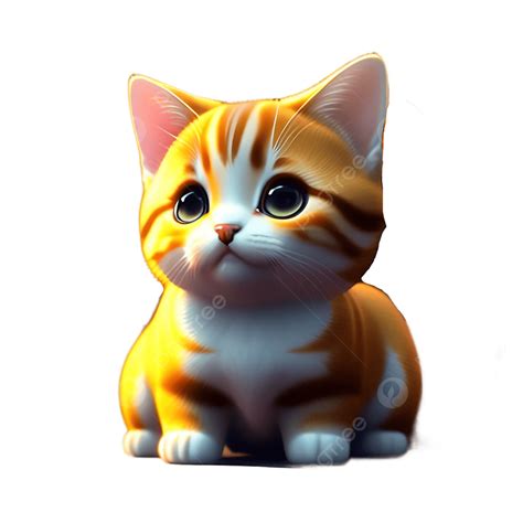 واقعية لطيف القط نموذج 3d Ai العمل الفني قطة لطيفة القط 3d تقديم قطة