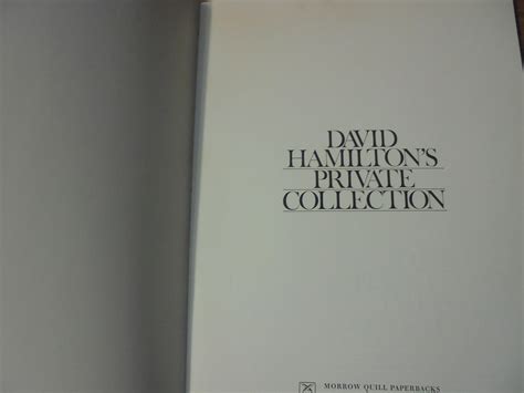 david hamilton s private collection david hamilton first paperback edition