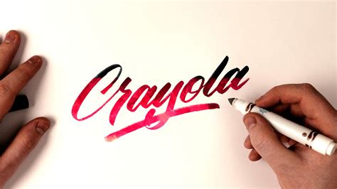 Hand Lettering Tutorial Crayola Marker Brush Calligraphy 🖌 Youtube