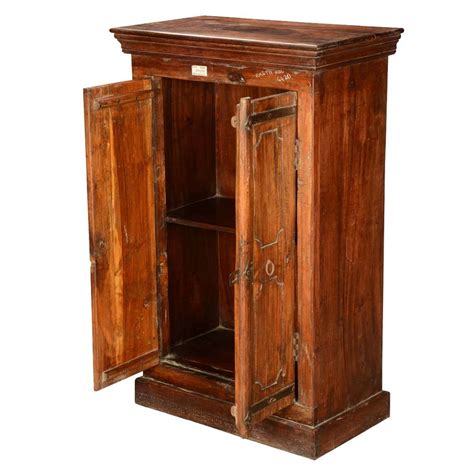 Pennsylvania German Reclaimed Wood Tall Double Door Storage Cabinet