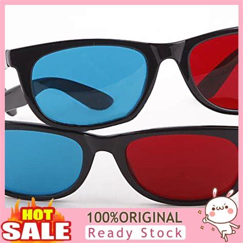 B398 Lightweight Red Blue Cyan Frame 3d Glasses Anaglyph Movie Game