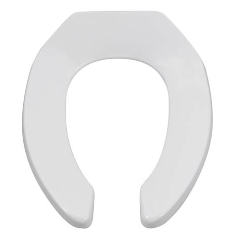 Crane Plumbing White Plastic Elongated Toilet Seat In The Toilet Seats