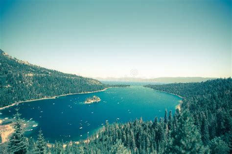 Emerald Bay Lake Tahoe Vintage Stock Photo Image Of Lake States