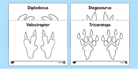 Dinosaur Footprint Template Dinovember Twinkl Usa