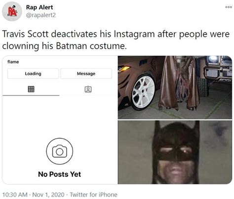 Travis Scotts Batman Costume Know Your Meme Vision Viral