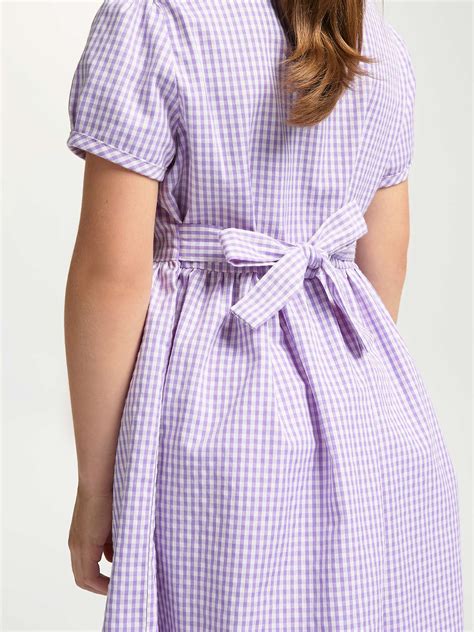 John Lewis And Partners School Belted Gingham Checked Summer