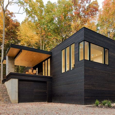 Studio Mm Clads Hudson Valley Hillside Cabin In Blackened Wood
