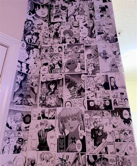Anime Aesthetic Wall Collage Manga Panels 60 Pcs Etsy Chambre