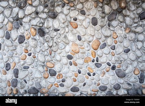 Wall Made Of Gravel And Cement Backgrounds Textures Stock Photo Alamy