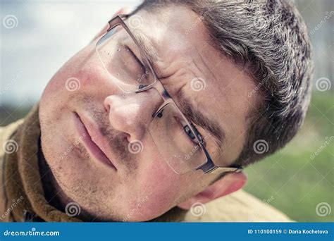 Funny Surprised Guy With Glasses Stock Image Image Of Face American 110100159