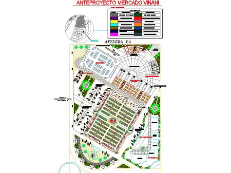 Mercado De Abastos En AutoCAD Descargar CAD Gratis 827 18 KB