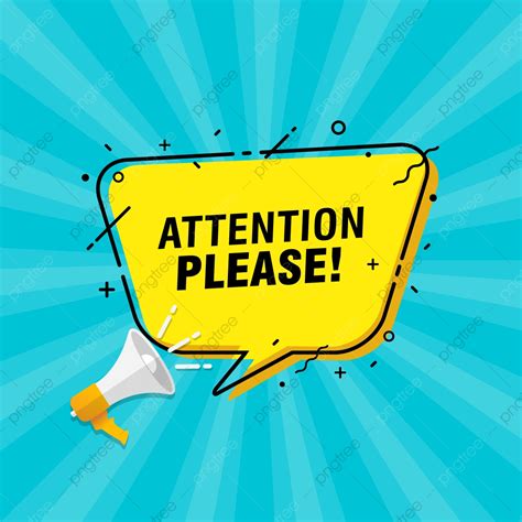 Attention Please Png - Free Template PPT Premium Download 2020
