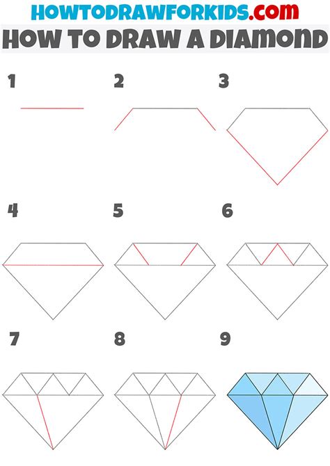 How To Draw A Diamond Easy Drawing Tutorial For Kids