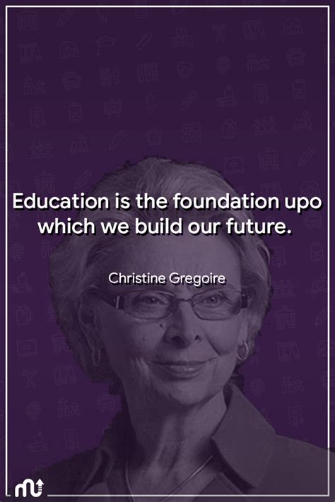 An Older Woman With Glasses And A Quote About Education Is The