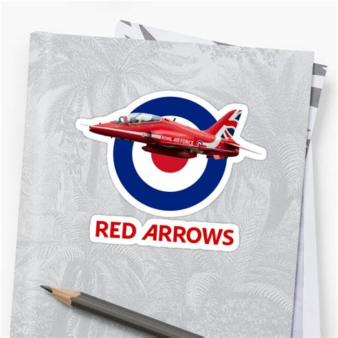 Raf Red Arrows And Roundel Sticker By Stevehclark Redbubble
