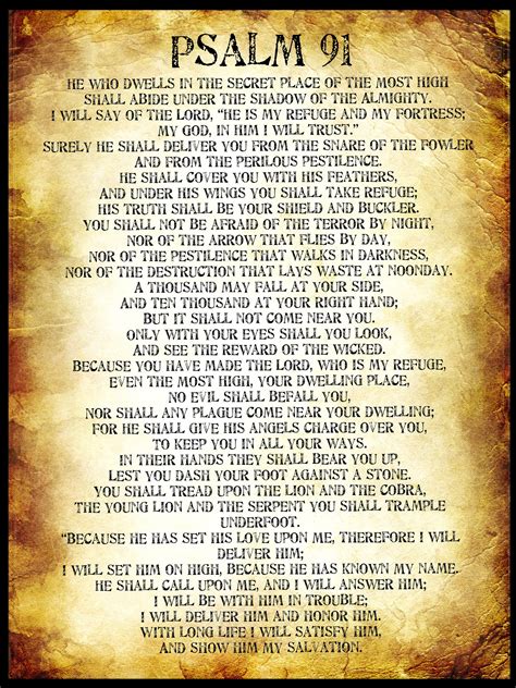 Psalm 91 Poster Gold Psalm 91 Pdf Large A1 Bible Poster