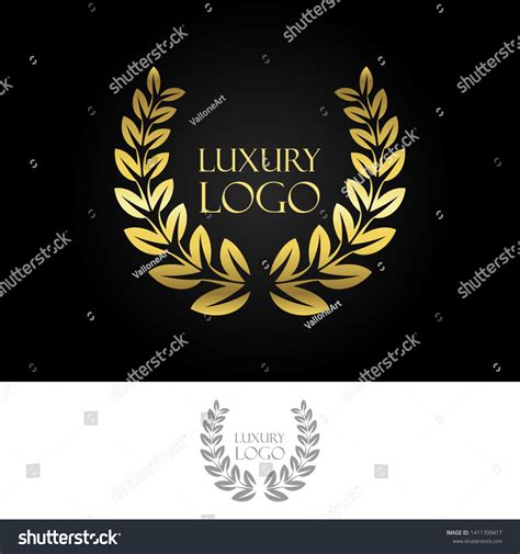 Luxury Gold Heraldic Crests Logo Element Stock Vector Royalty Free
