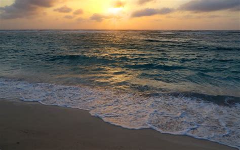Wallpaper Sunlight Sunset Sea Bay Shore Sand Reflection Beach