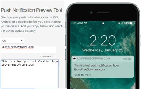 Push Notification Preview Tool To Preview On Android Iphone Desktop