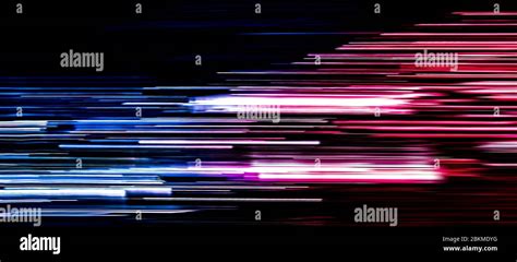 Speed Light Line Motion Blur On Dark Background Data Transfer
