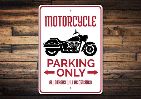 Motorcycle Parking Sign Motorcycle Sign Motorcycle T For Biker