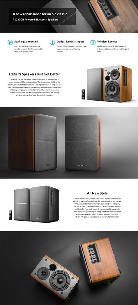 Edifier R1280db 20 Studio Speakers With Bluetoothoptical Input