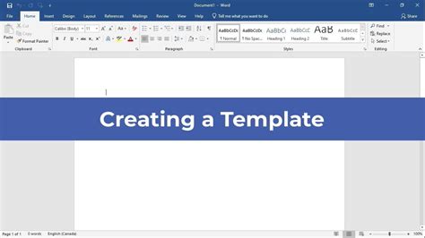 Creating A Template In Word 2019 สร้าง Template Word Maxfit