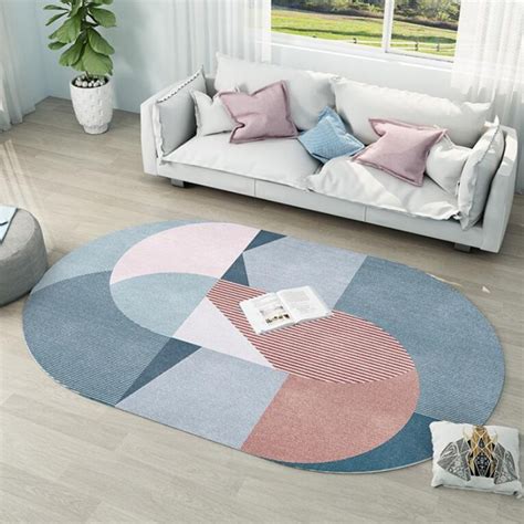 Oval Irregular Geometric Carpets For Living Room Home Bedroom Persian