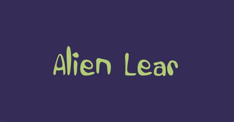 Alien Learns To Write Font Fontmagic