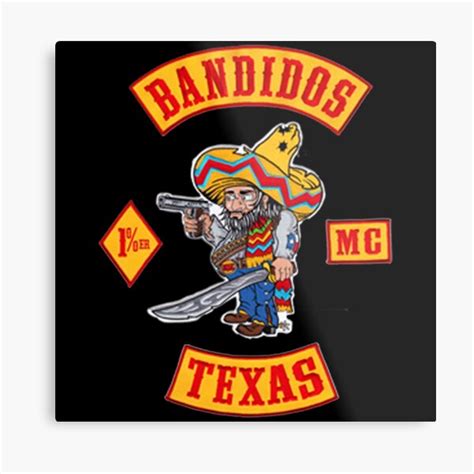 Skull mexican cuisine graphics, skull, face, logo png. Bandidos Motorcycle Club Metal Prints | Redbubble