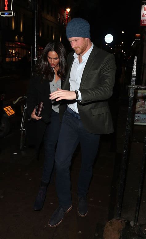 prince harry photographed holding hands with meghan markle during date night in london e