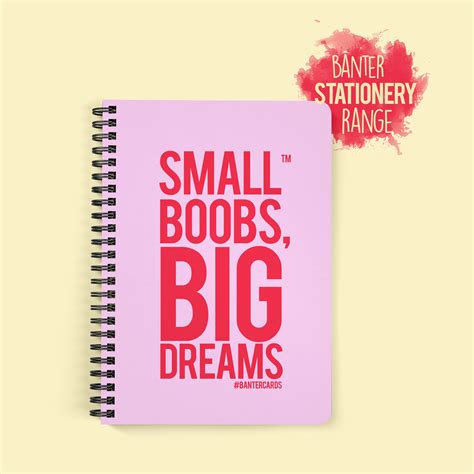 Small Boobs Big Dreams Funny Ts Banter Cards Rude Ts