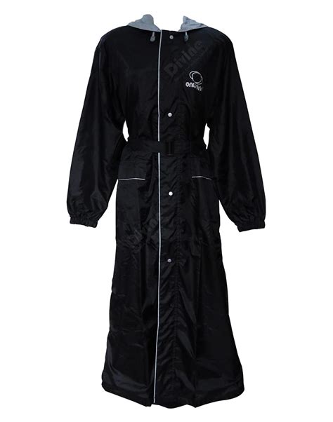 divine full length long raincoat for women columbiana style waterproof reversible rain jacket