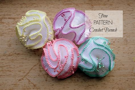 Crochet Brooch Free Pattern Tutorial Crochet Handbag Patterns
