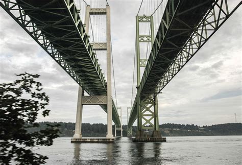 Tacoma Narrows Bridge Taken From A Southbound Amtrak Train Rbridges