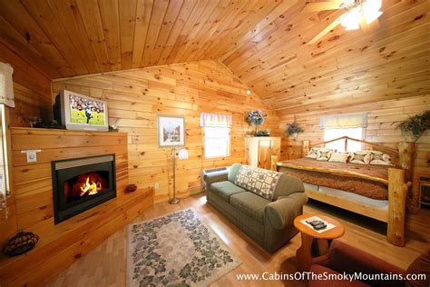 You are sure to love this one bedroom cabin on the stream. One Bedroom Cabins in Gatlinburg / Pigeon Forge TN