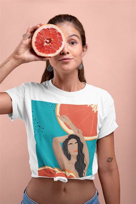 Beach Tshirtgrapefruit Tshirt Tropical Fruits Tshirt Tropical Design