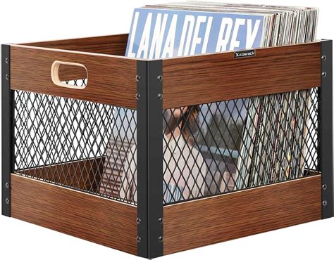 Vinyl Record Storage Crate Wooden Lp Record Storage Crate