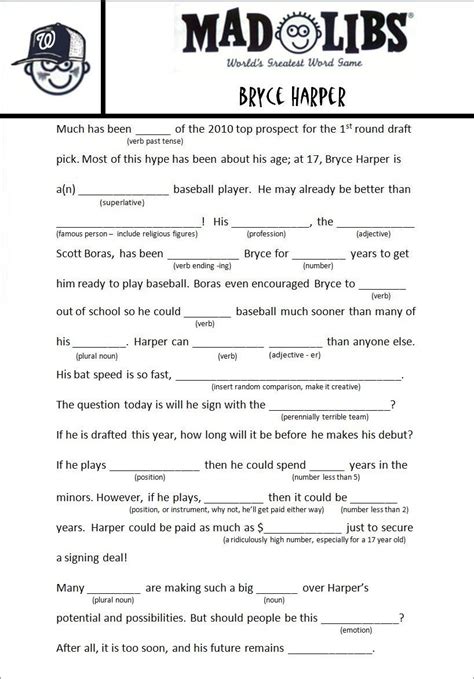 Mad libs are books of stories with missing words. Harper.jpg | Printable mad libs, Mad libs for adults, Funny mad libs