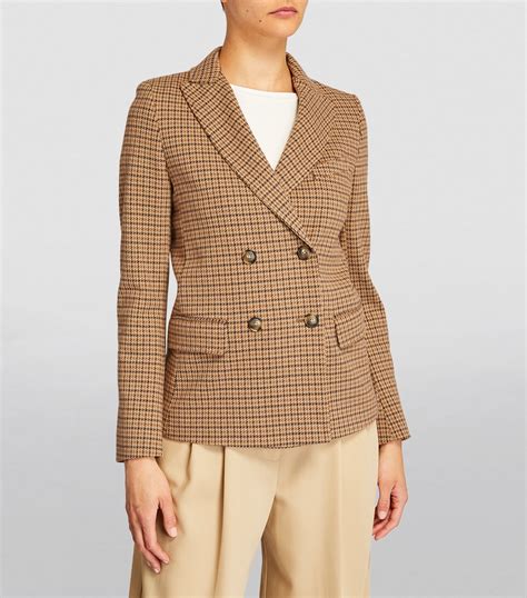 Weekend Max Mara Houndstooth Double Breasted Blazer Harrods AU