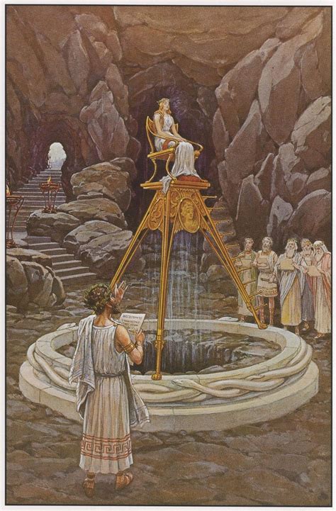 Pythia In The Temple Of Apolo At Delphi The Artwork Was Done By Famed