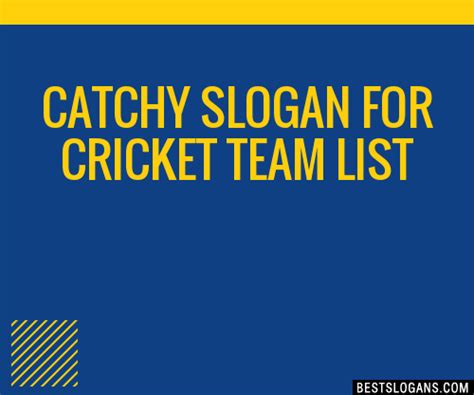 Catchy For Cricket Team Slogans List Phrases Taglines Names Dec