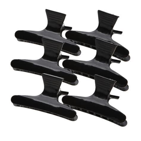 6pcs pack black butterfly hairdressing hairdressers hair section clamps clips claw hair salon