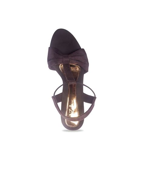 Liza Stylish Black Heeled Sandal Price In India Buy Liza Stylish Black Heeled Sandal Online At