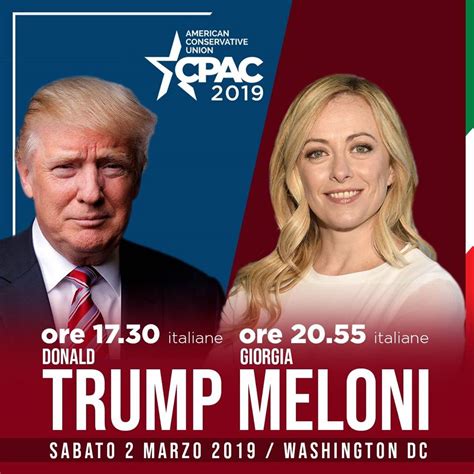 Meloni Alla Convention Dei Conservatori Con Trump Dalle Segui La