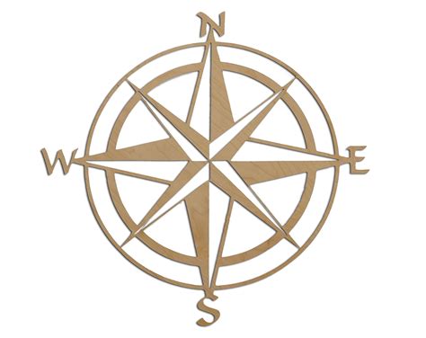 Nautical Themed Map Compass Rose Small Or Large Nsew North South East West Directional