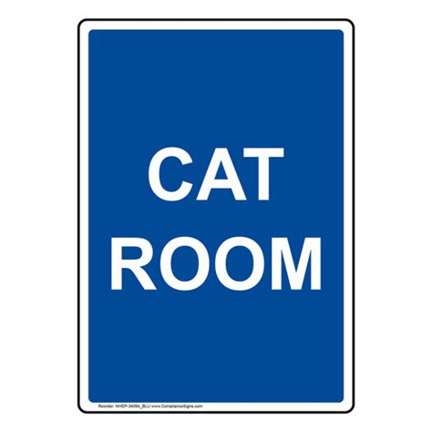 Vertical Sign Room Name Cat Room