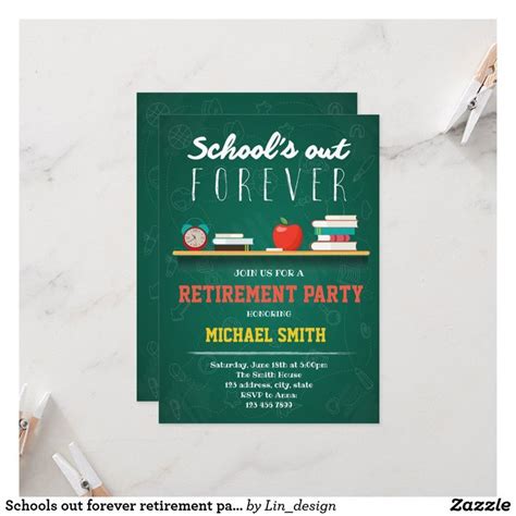 Schools Out Forever Retirement Party Invitation Zazzle In 2022