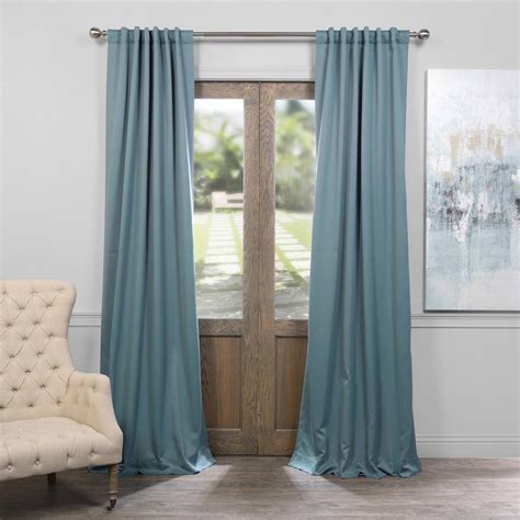 Exclusive Fabrics And Furnishings Dragonfly Teal Blackout Curtain 50 In