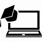 Svg Graduation Cap Laptop Computer Icon Degree